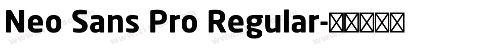 Neo Sans Pro Regular字体转换